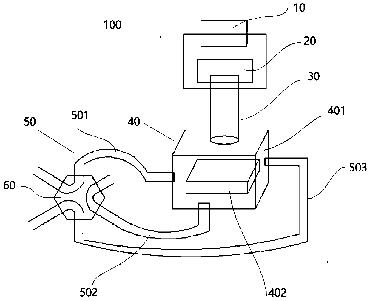 Online pretreatment device for hair sample injection