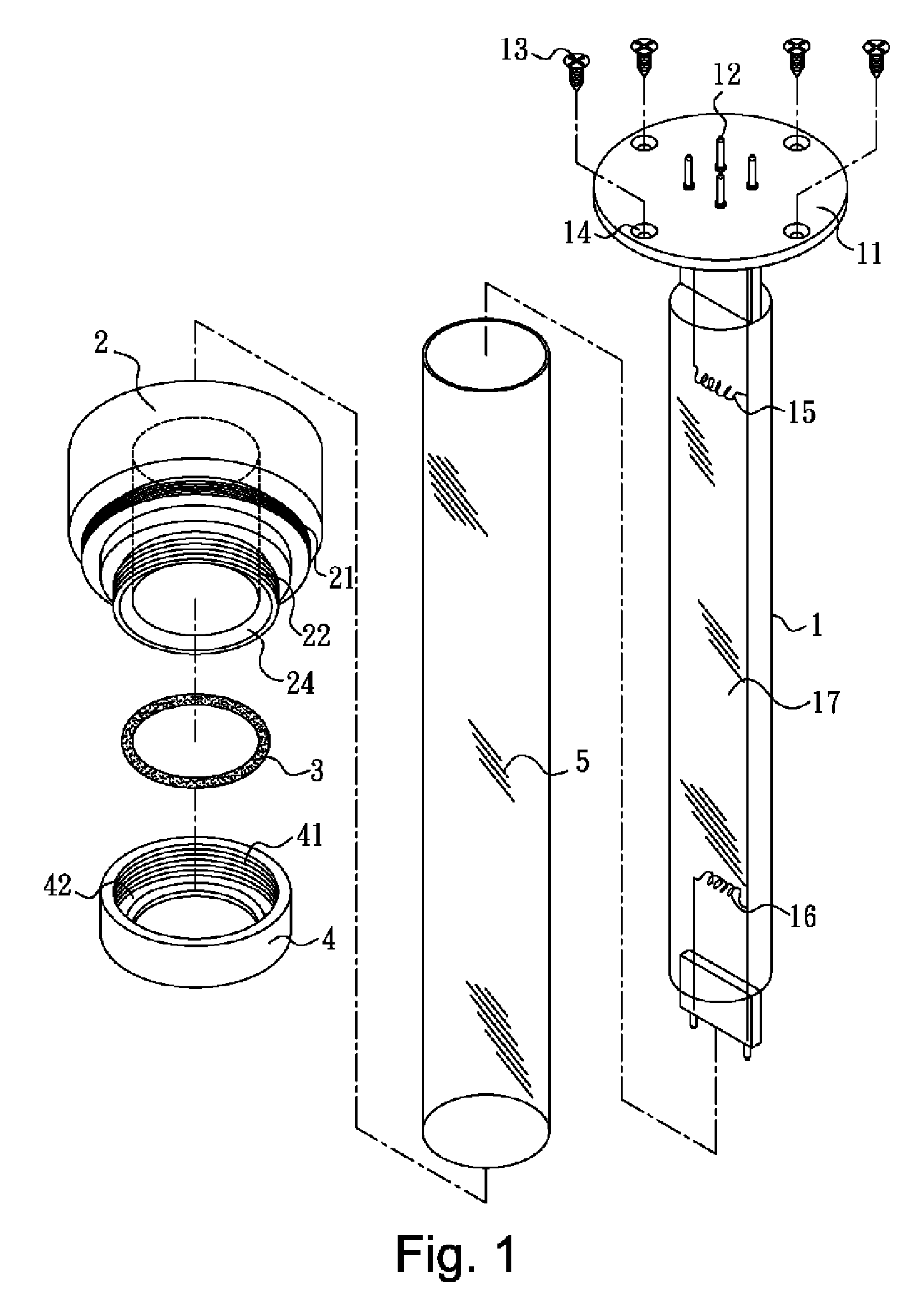 Ultraviolet lamp for water sterilization