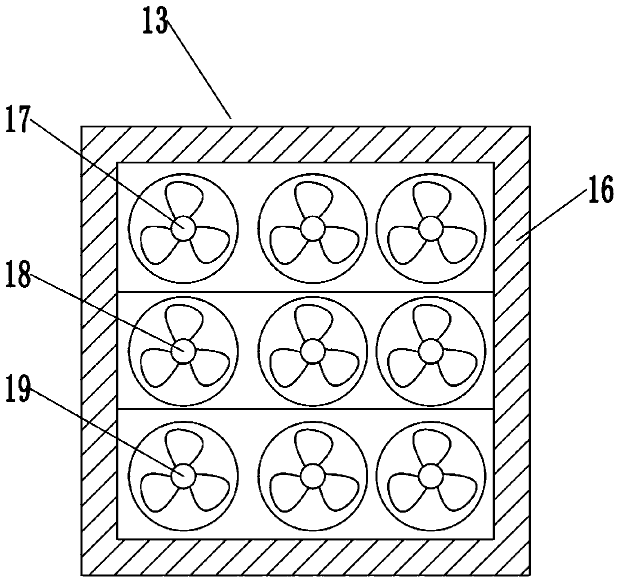 Ventilation and heat exchange device of control cabinet