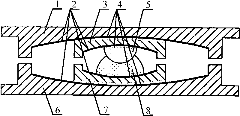 Self-adaptive multi-spherical face rubbing sliding vibration insulating support saddle