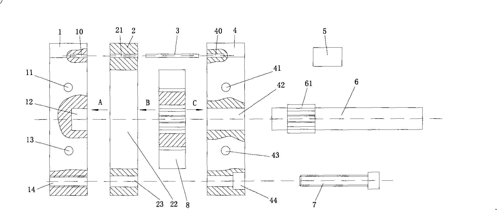 Double oil path vane pump /motor