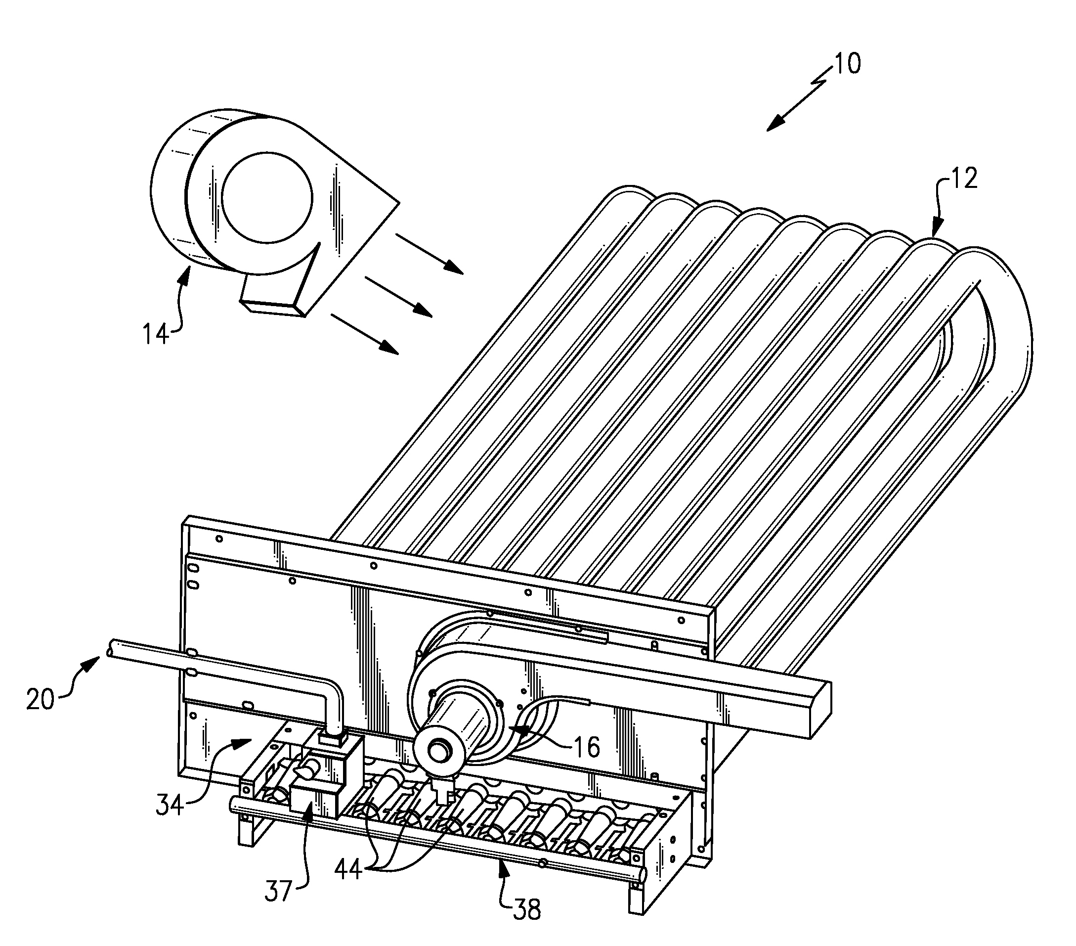 Multistage gas furnace having split manifold