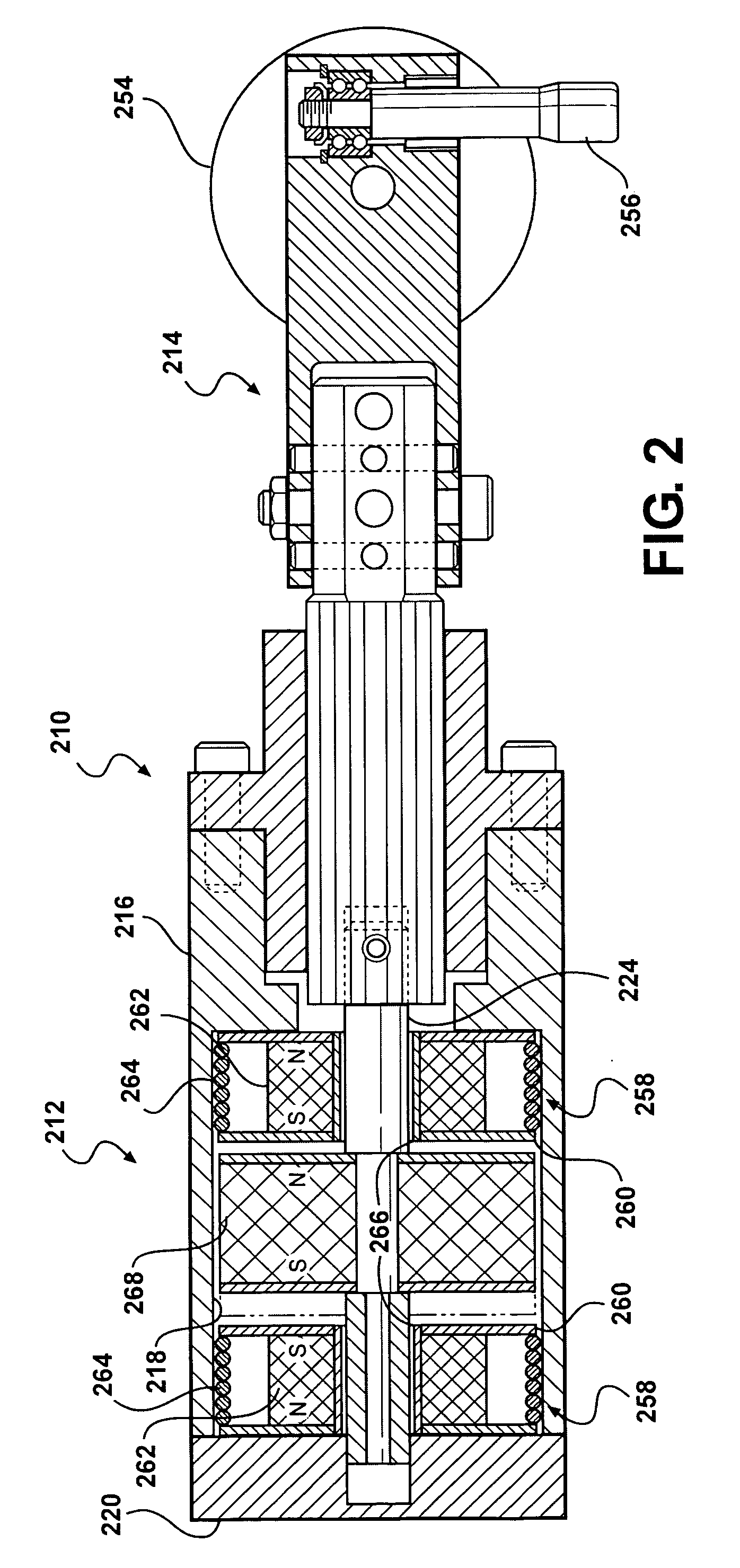 Magnetically actuated roller head