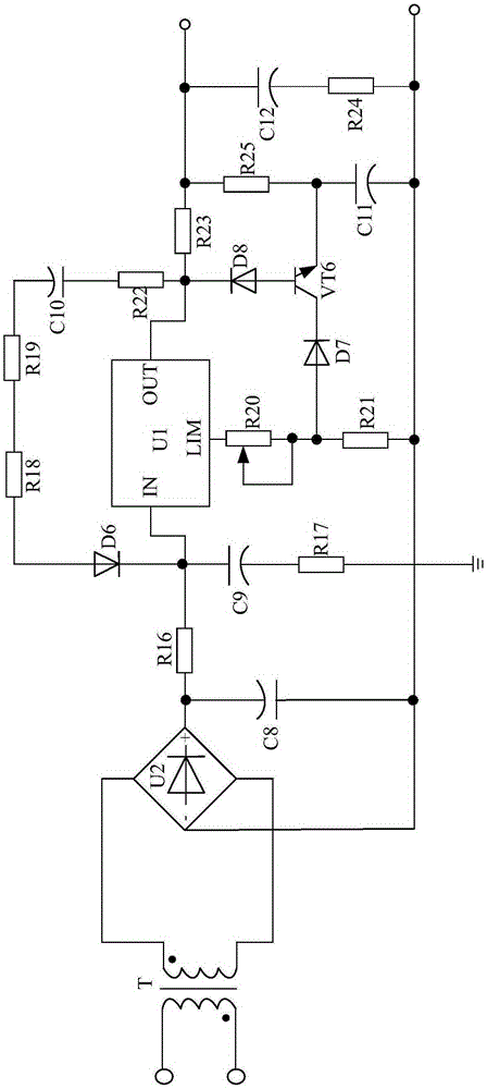 Polymer leather paint spraying system based on adjustable integrated voltage stabilizing circuit