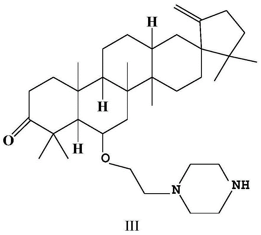 O-(piperazinyl) ethyl derivative of cleistanone, preparation method of O-(piperazinyl) ethyl derivative of cleistanone and use of O-(piperazinyl) ethyl derivative of cleistanone