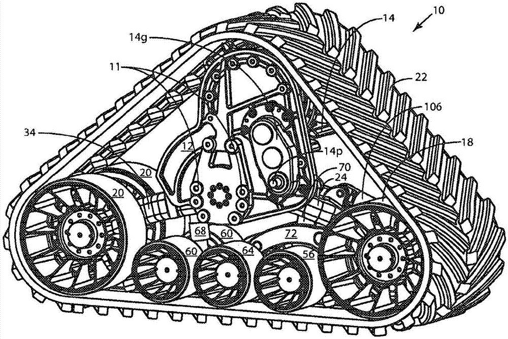 Track-module bogie-suspension system