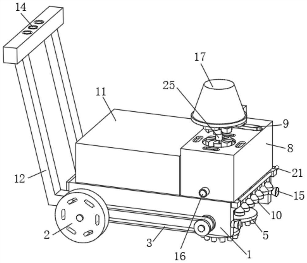 Hand-push type sweeper for station