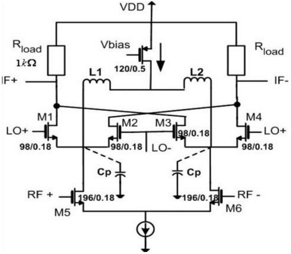 A low noise mixer circuit