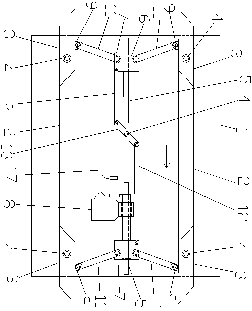 Lifting platform electric control track continuous mechanism with fall-proof function