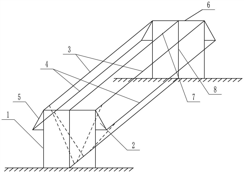 Pitaya planting method and planting double-layer frame