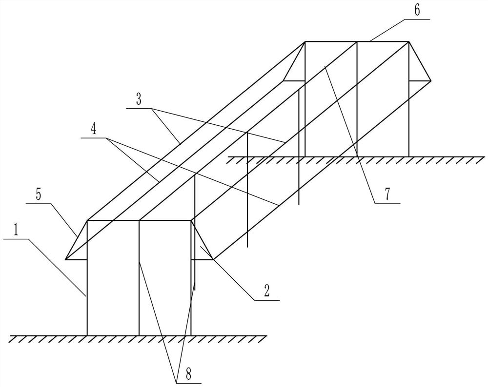 Pitaya planting method and planting double-layer frame