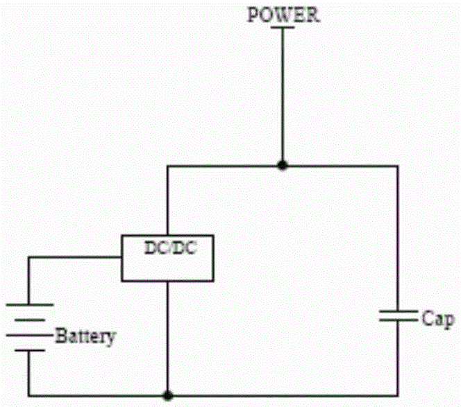 Hybrid electric bus supercapacitor and lithium battery parallel circuit