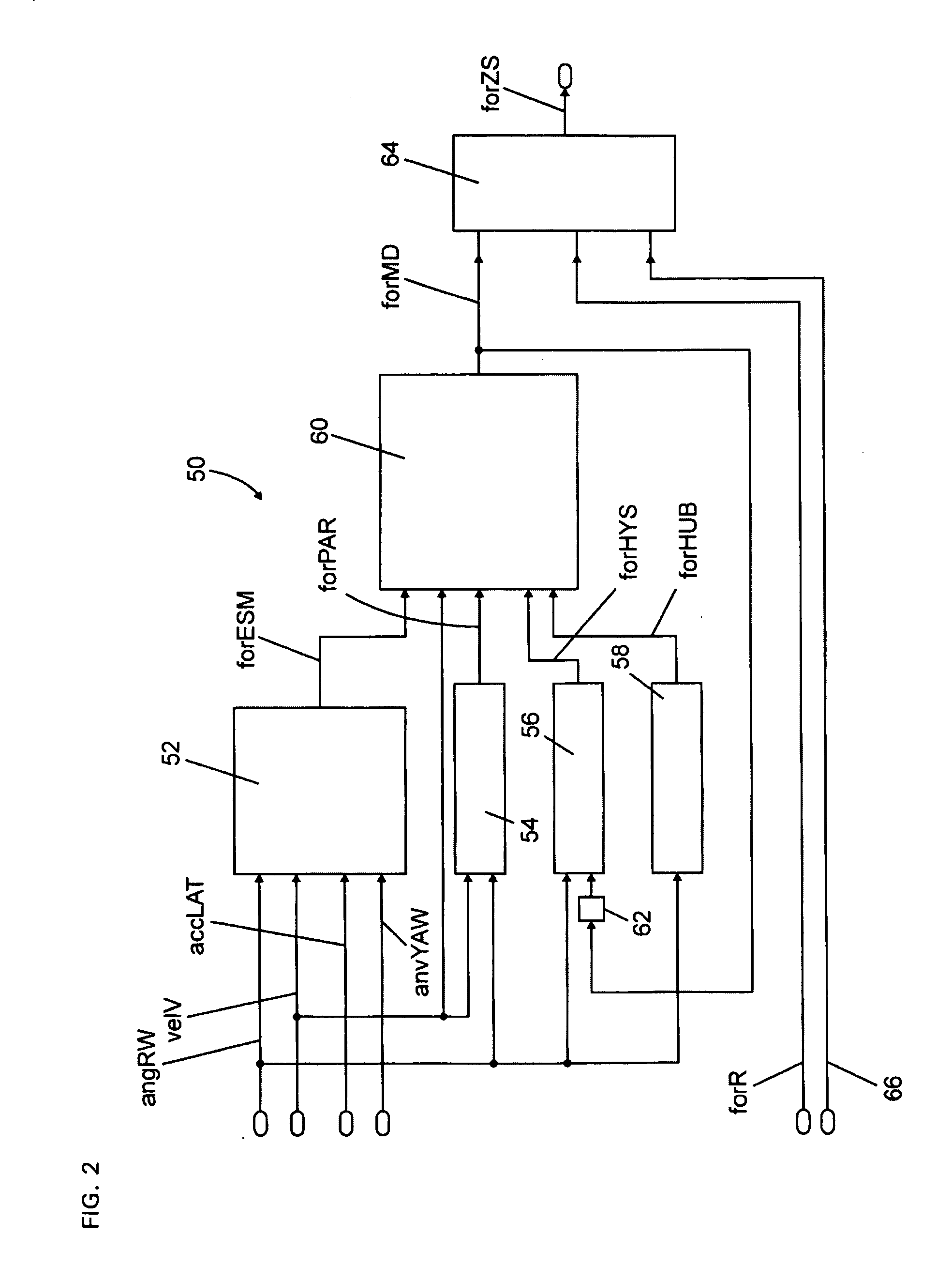 Method for determining a toothed rack force for a steering device in a vehicle