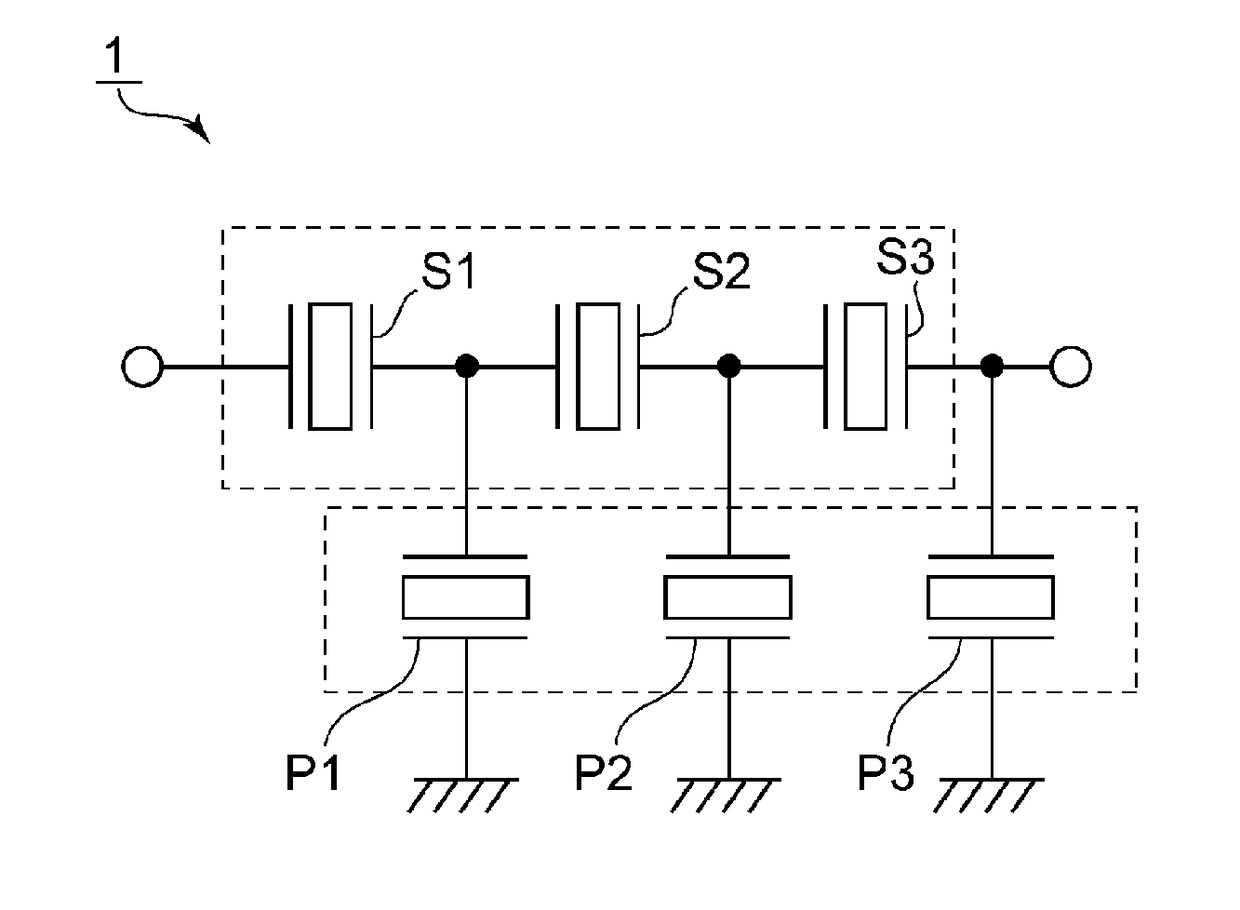 Acoustic wave filter device