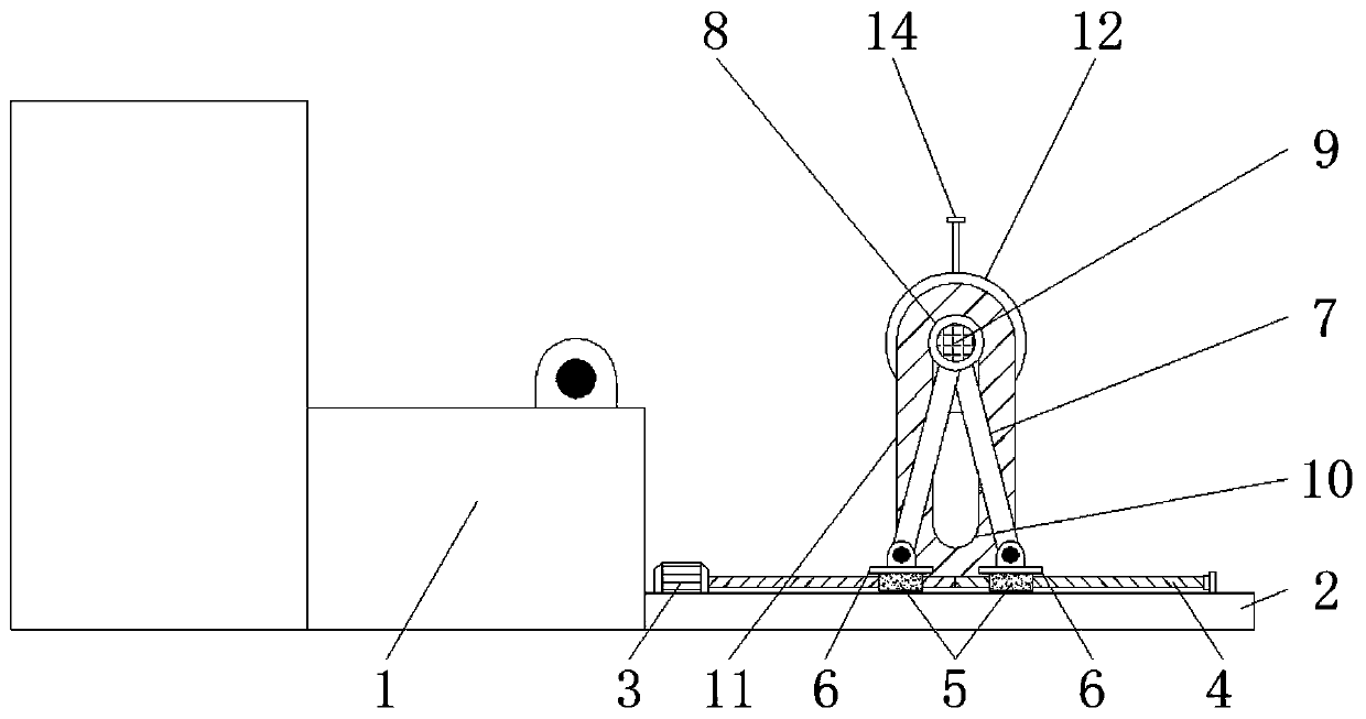 Cutting device for non-woven fabric production