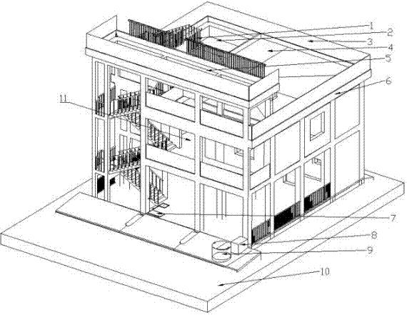 Full-ecological internal-circulation folk house