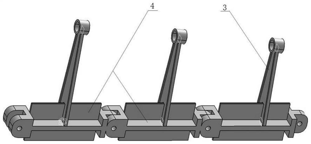 Variable-camber trailing edge sectional type wing rib and flexible skin supporting and connecting structure