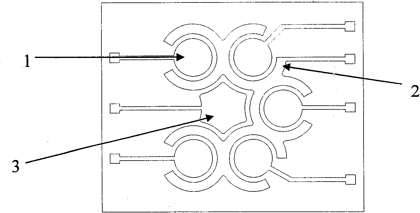 Microelectrode array chip sensor for electrochemical immunological detection