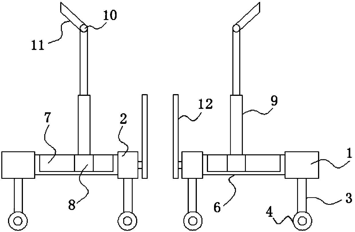 Support device for peach tree growth