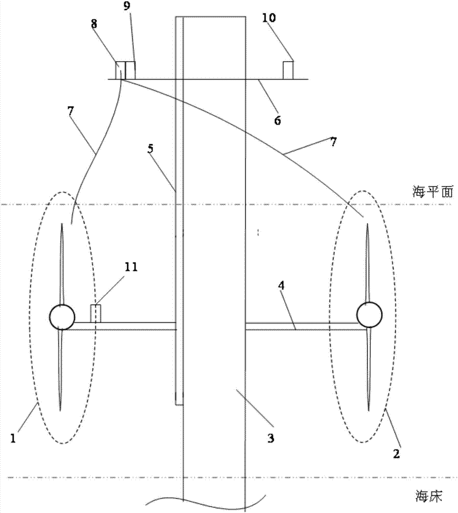 Ocean tidal current power generation system