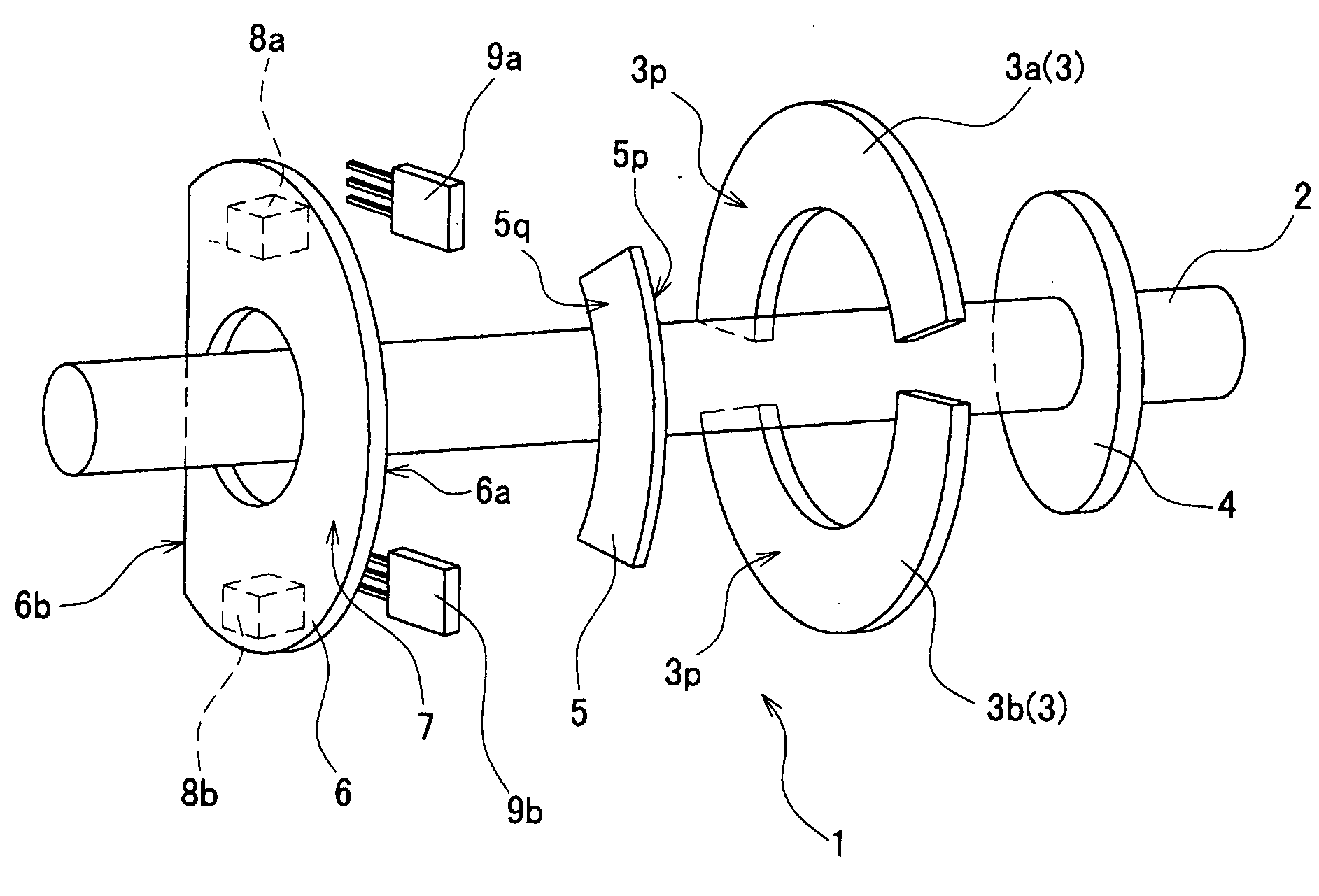 Rotation angle detection device