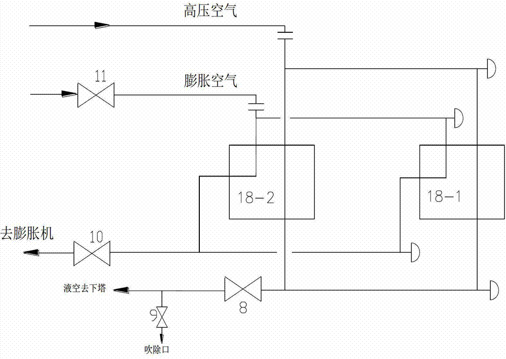 Method and system for internal compression process space division reducing high-pressure plate type heat exchanger temperature differences