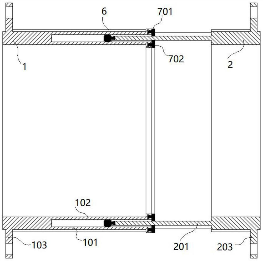 Telescopic high-pressure pipeline compensator