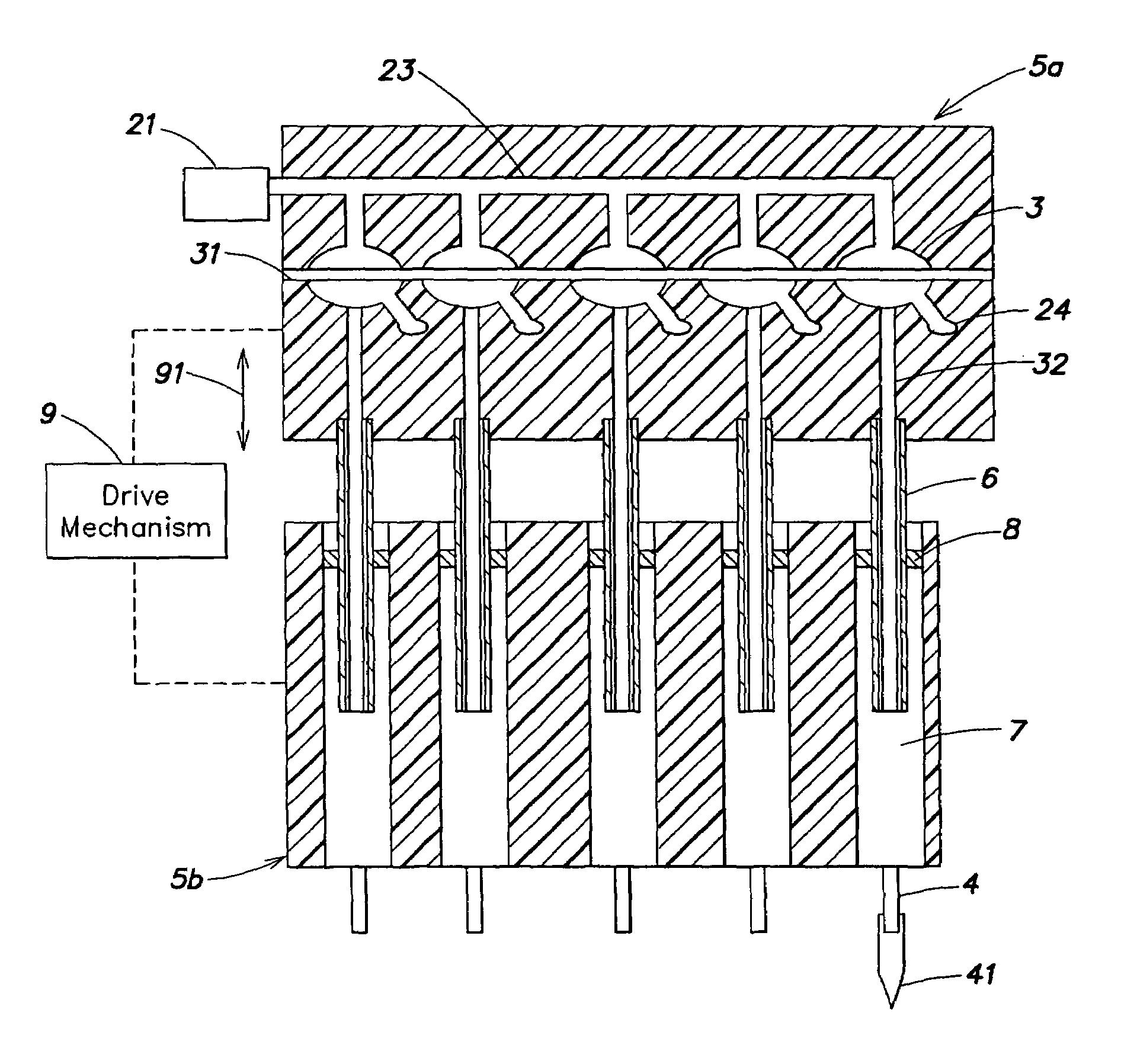 Liquid handling tool having porous plunger