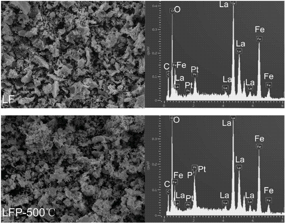 Phosphor-doped dual-function perovskite-based catalyst and preparation method thereof