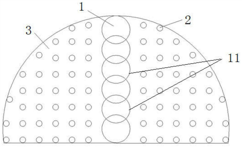 Construction method for a tunnel with any cross section in a hard rock stratum