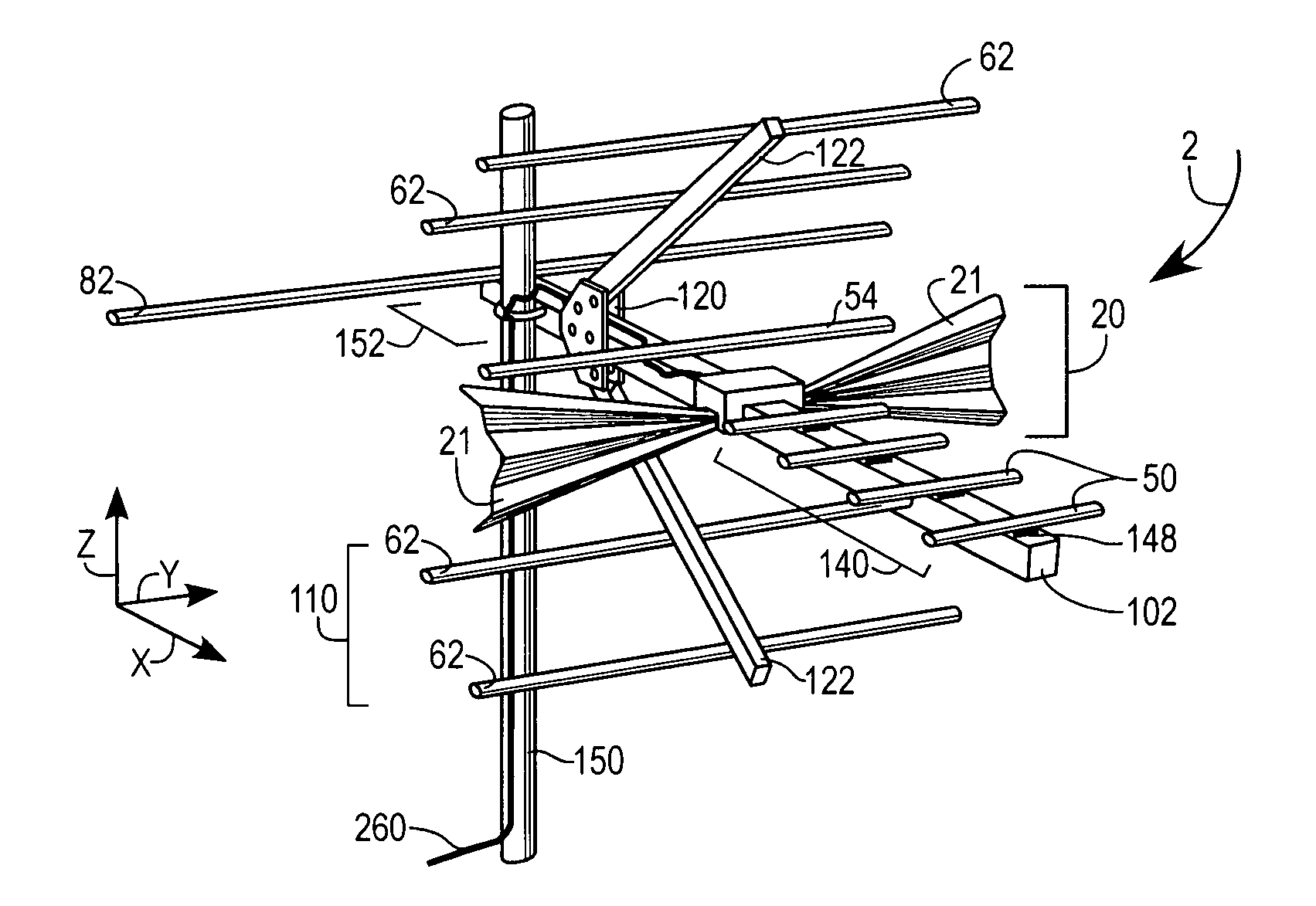 Digital UHF/VHF antenna