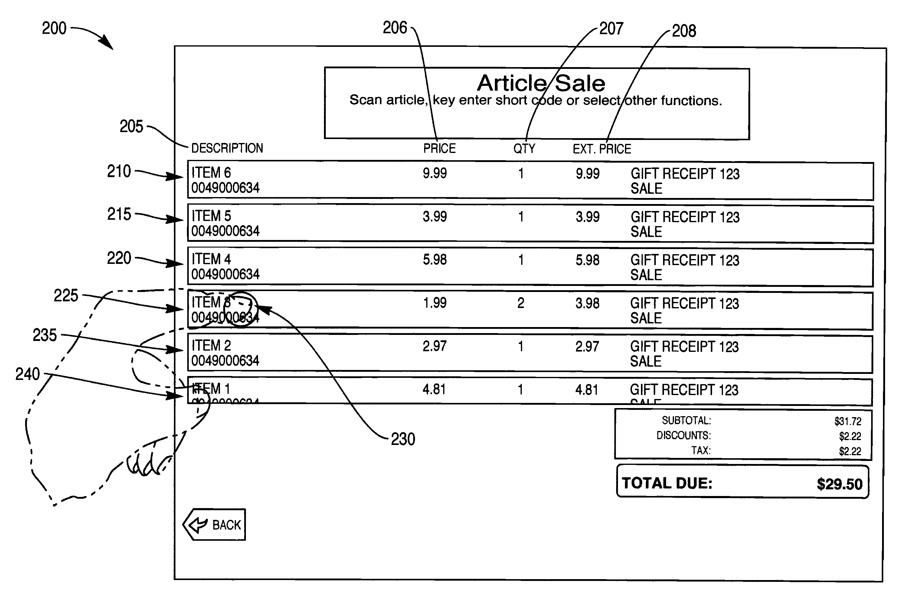 System, method and apparatus for implementing an improved user interface on a terminal