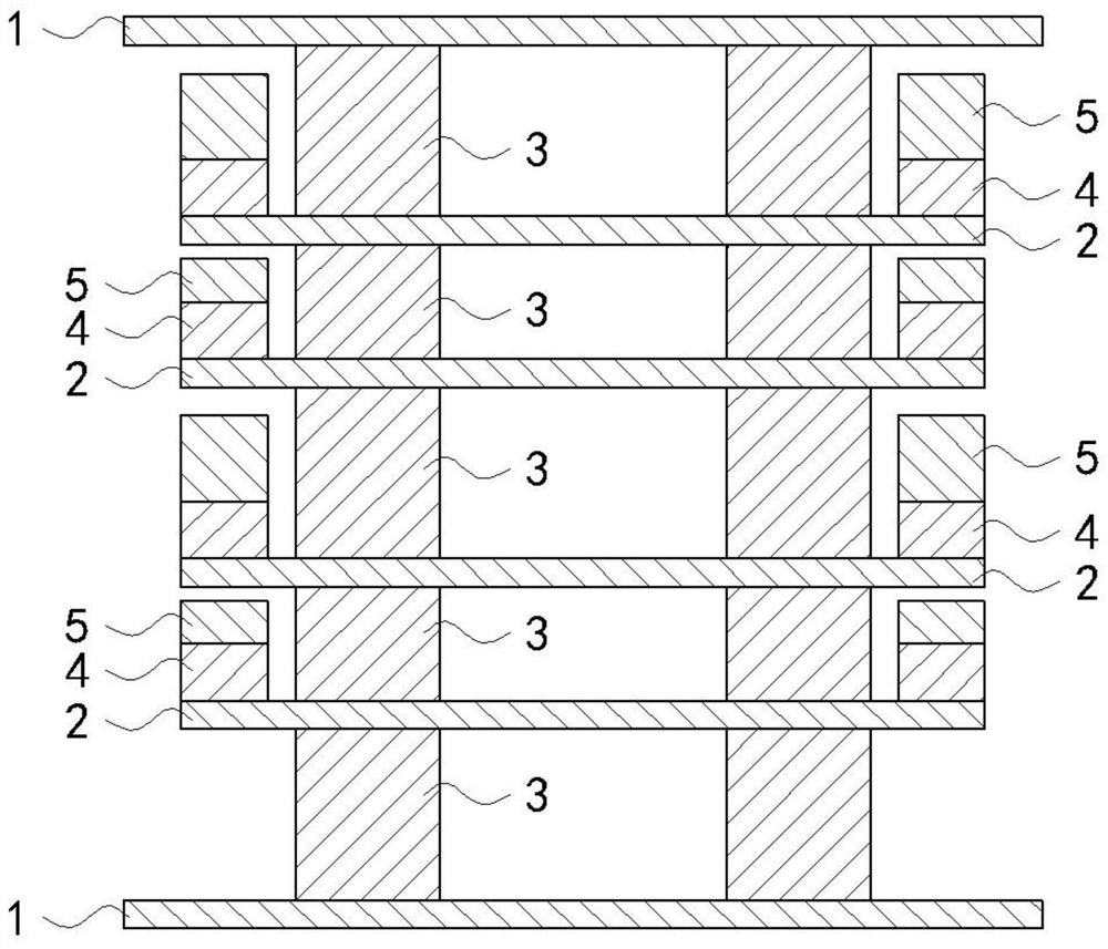 Wide-band-gap efficient vibration isolation structure