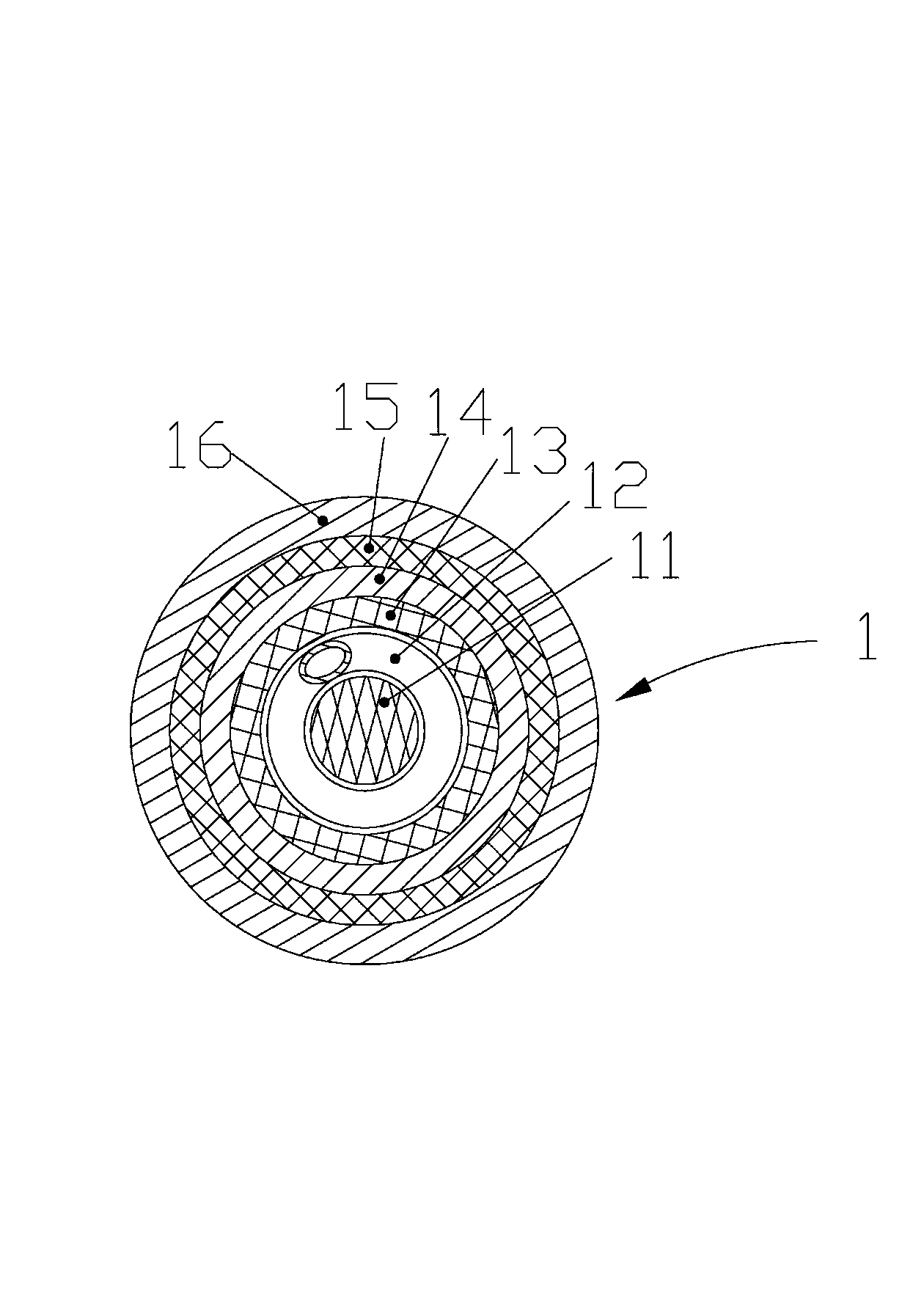 Communication cable and production process thereof