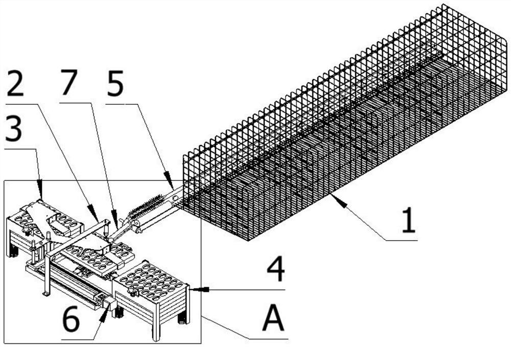 An automatic egg harvesting device for cage farming