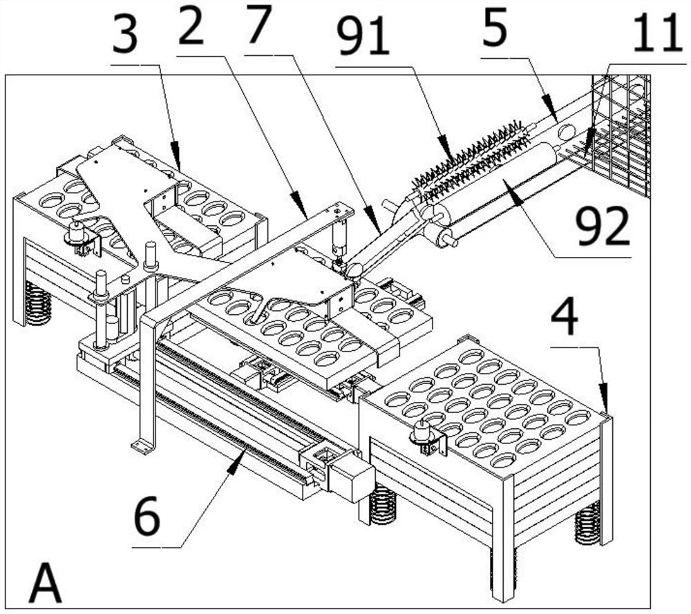 An automatic egg harvesting device for cage farming