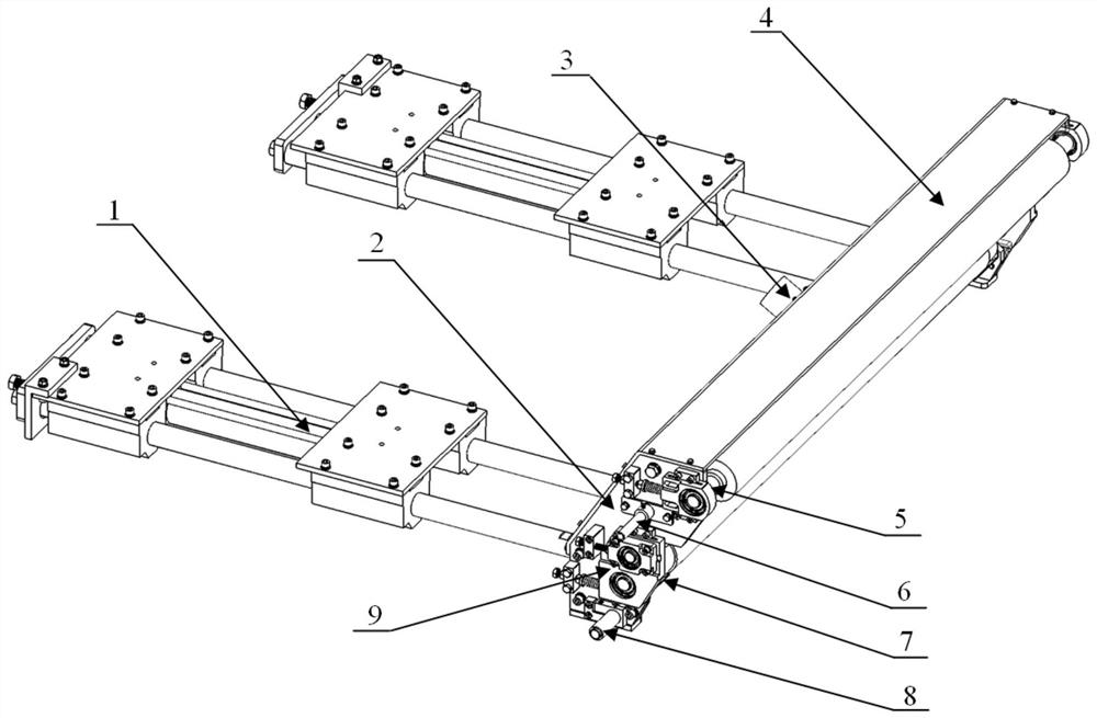 A spraying and squeezing device for a raw foil machine