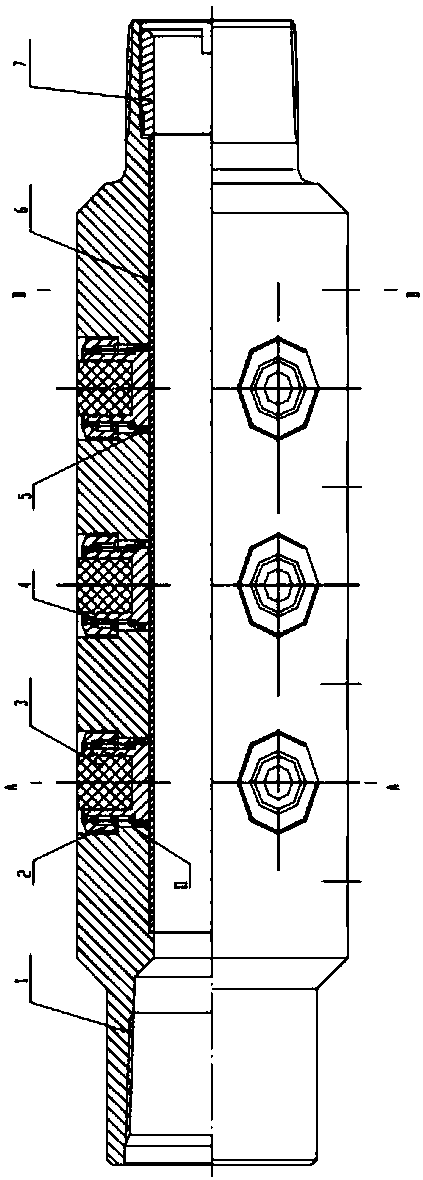 Pressing cap type non-metallic hydraulic anchor