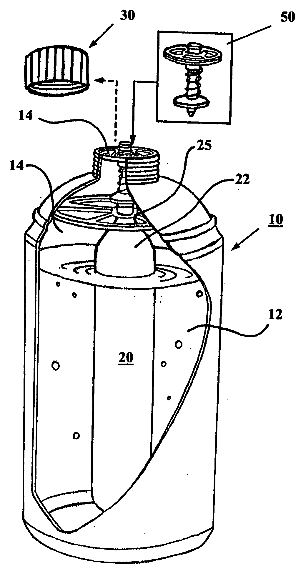 Self-chilling beverage container and method