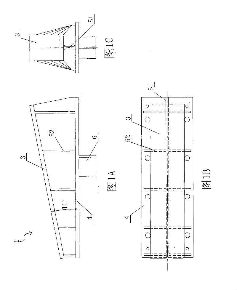 Assembling and welding process of inclined rail seat of stepping type heating furnace