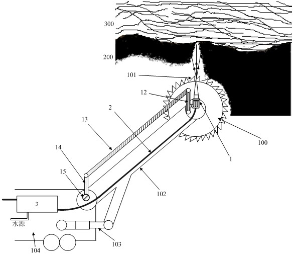 Coal-rock interface identification method, identification system and identification probe