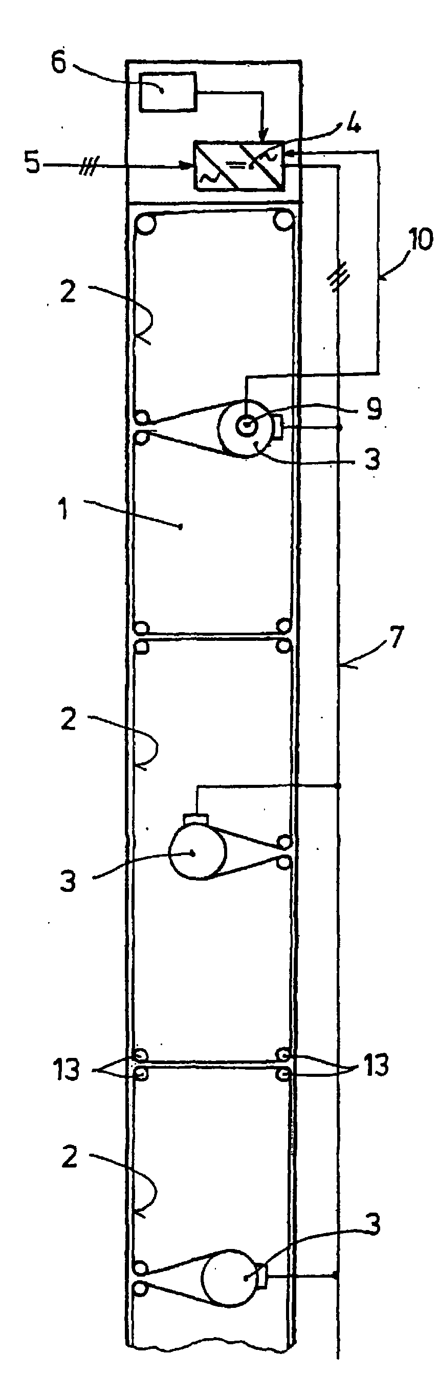 Drive device for the spindles of a ring spinning machine