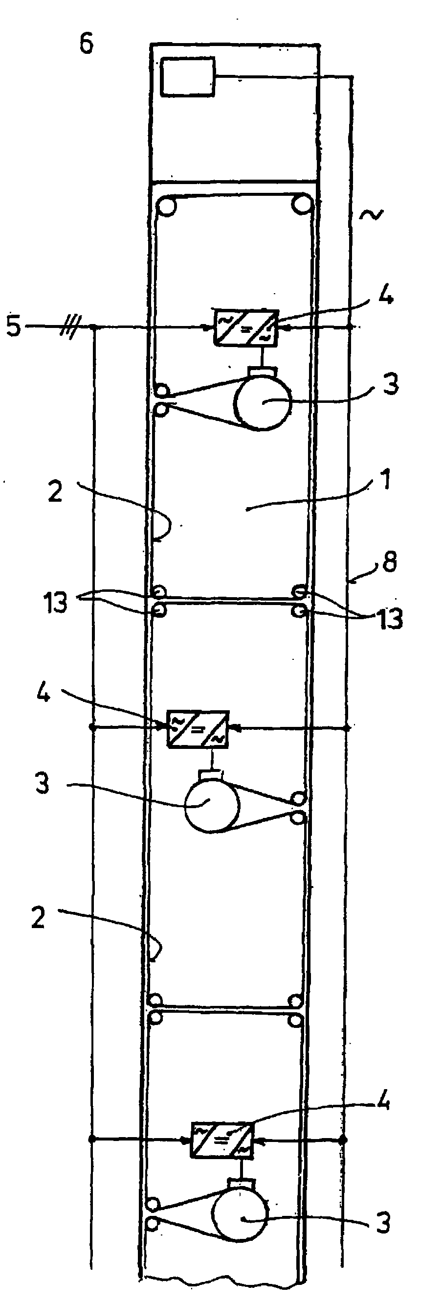 Drive device for the spindles of a ring spinning machine