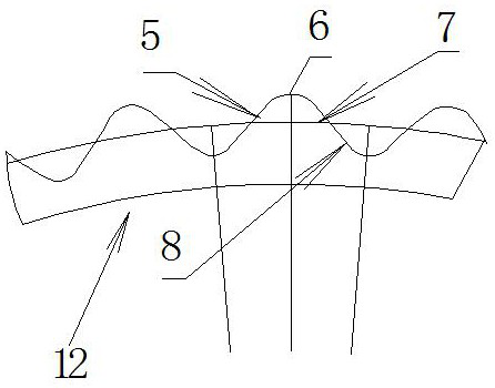 Composite cosine tooth form internal meshing transmission gear