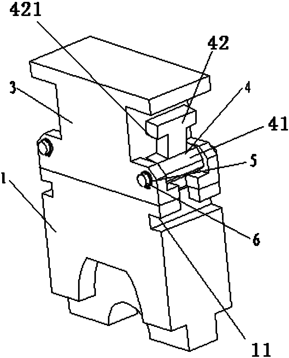 Connecting device suitable for forging die for large upsetting forging crankshaft and using method thereof