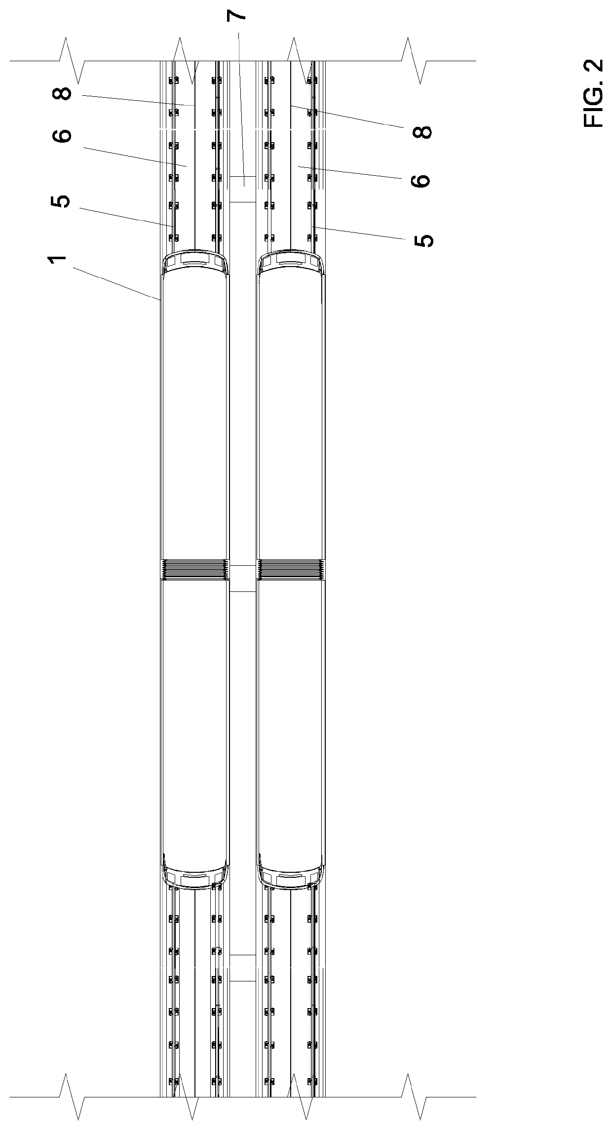 Pneumatic propulsion system for high capacity transport of passengers and/or cargo