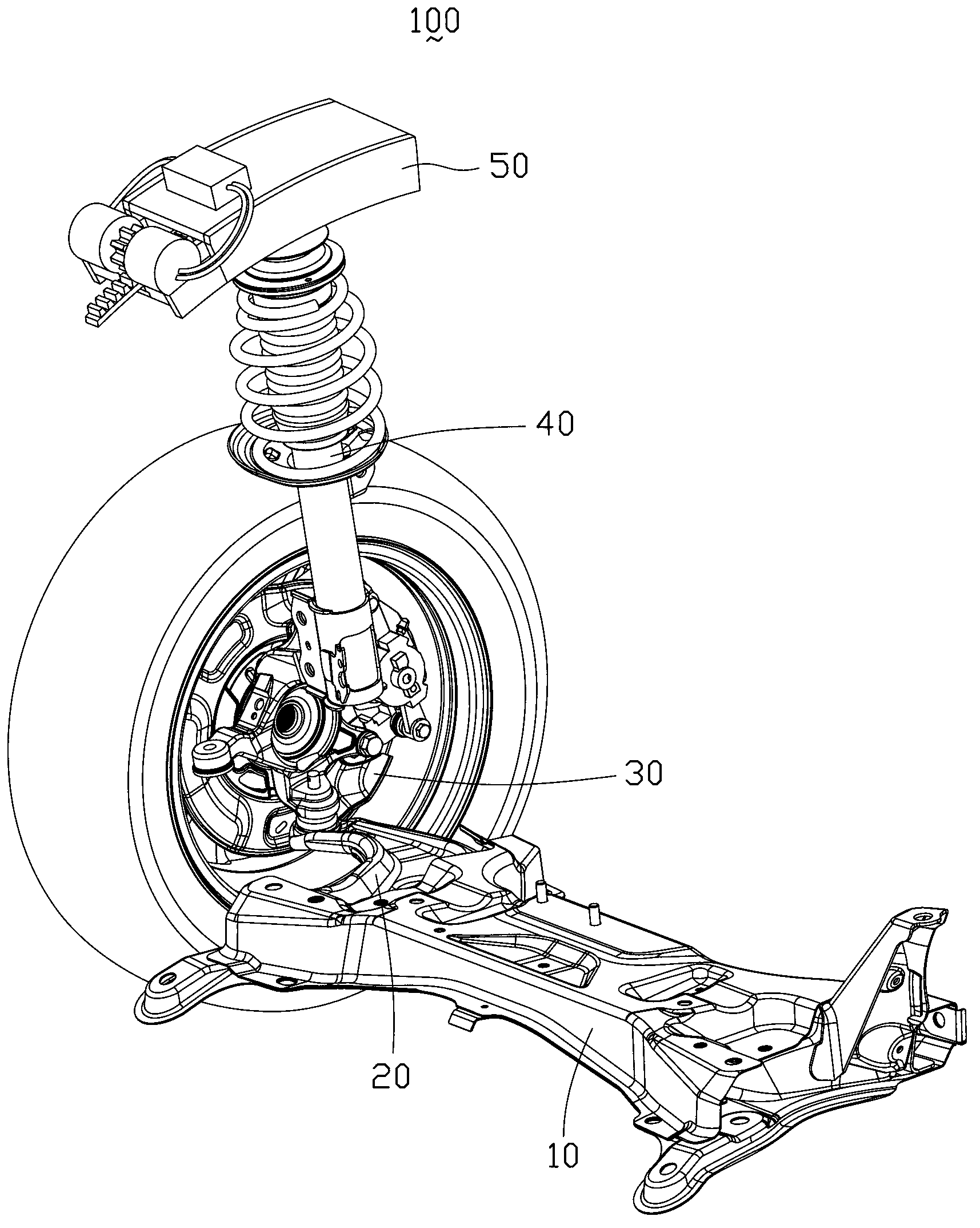 Vehicle front suspension device