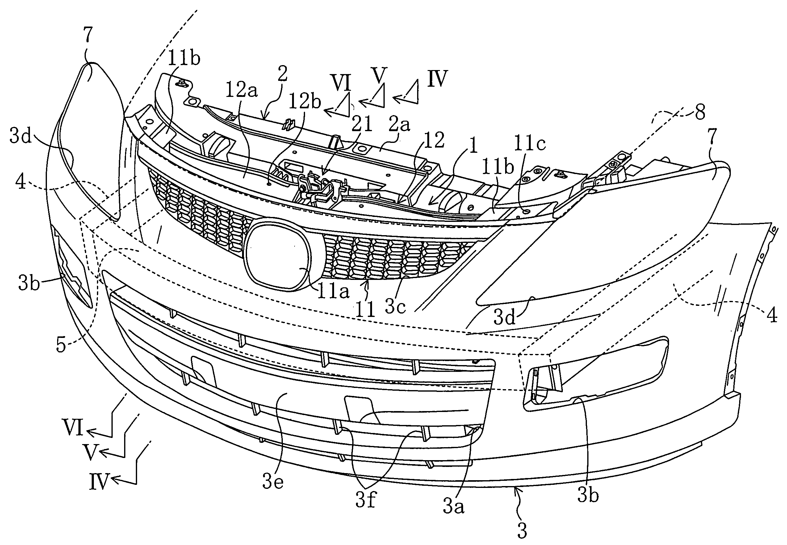 Vehicle front end structure