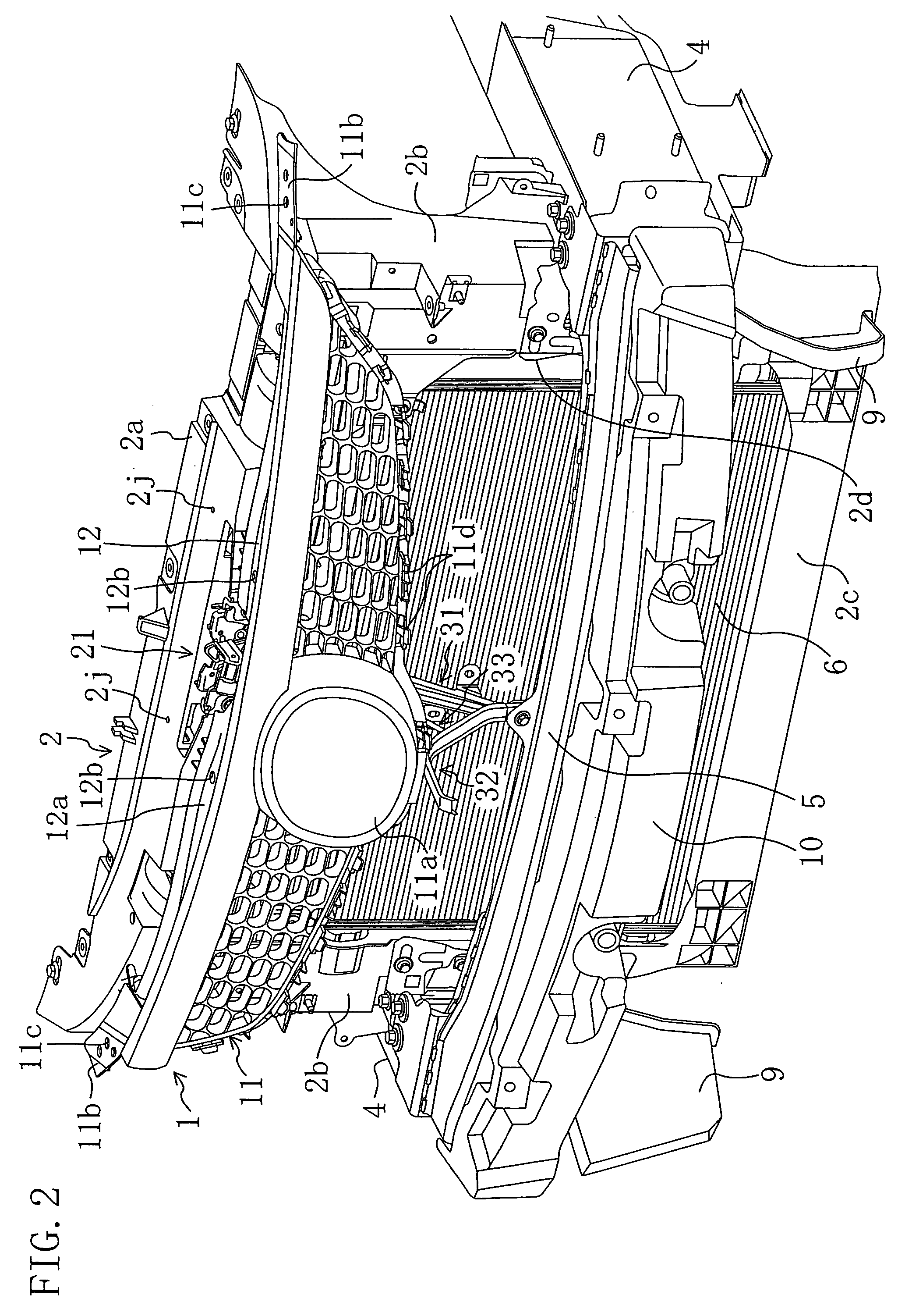 Vehicle front end structure