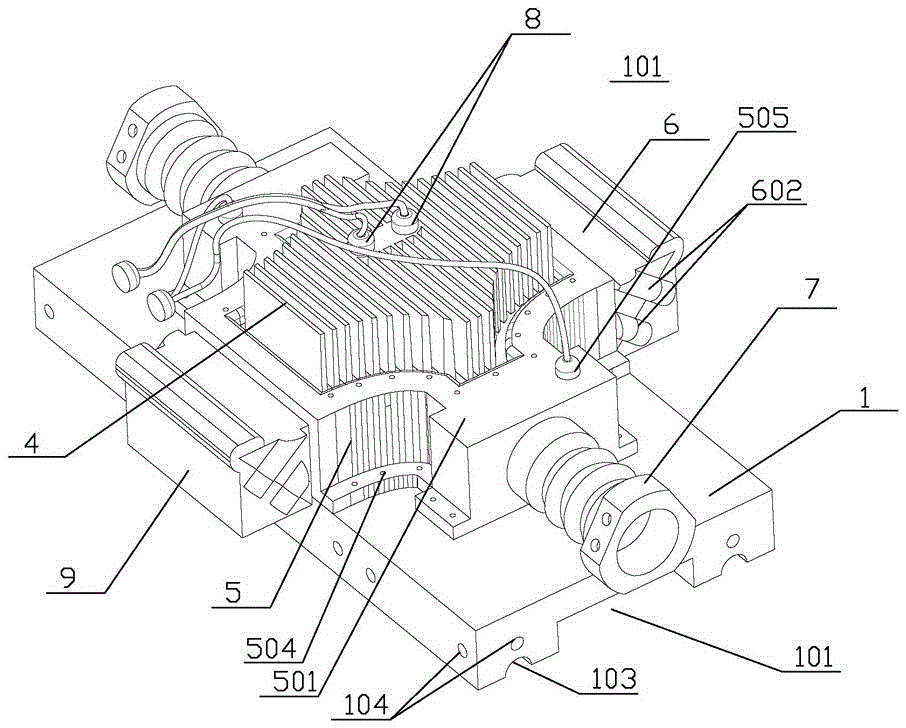 Heat dissipation module of LED tunnel lamp